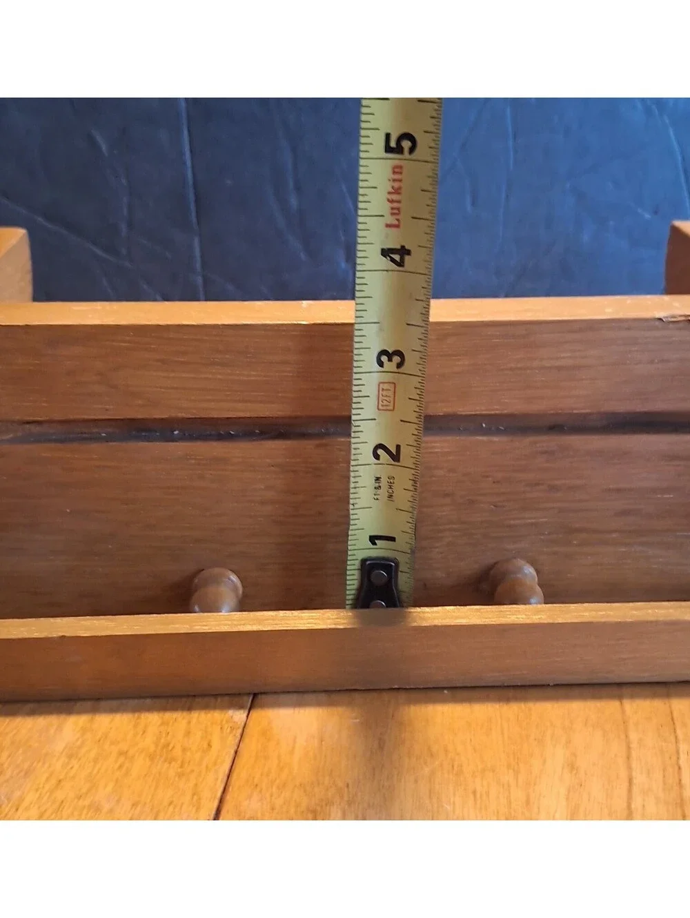 Vintage Wooden Spindle Rail Plate Shelf Oak 12